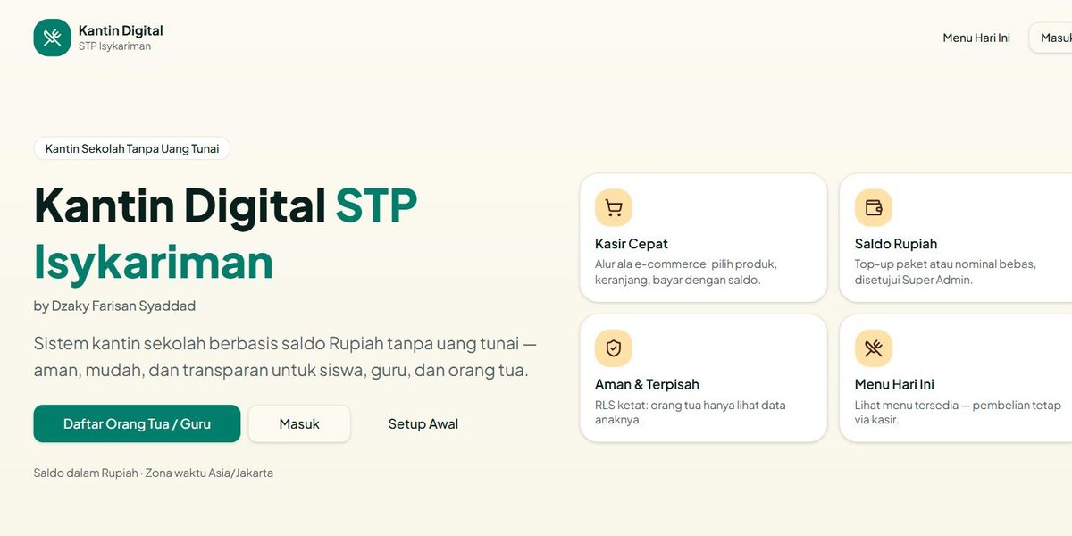 Pratinjau Kantin Digital STP Isykariman