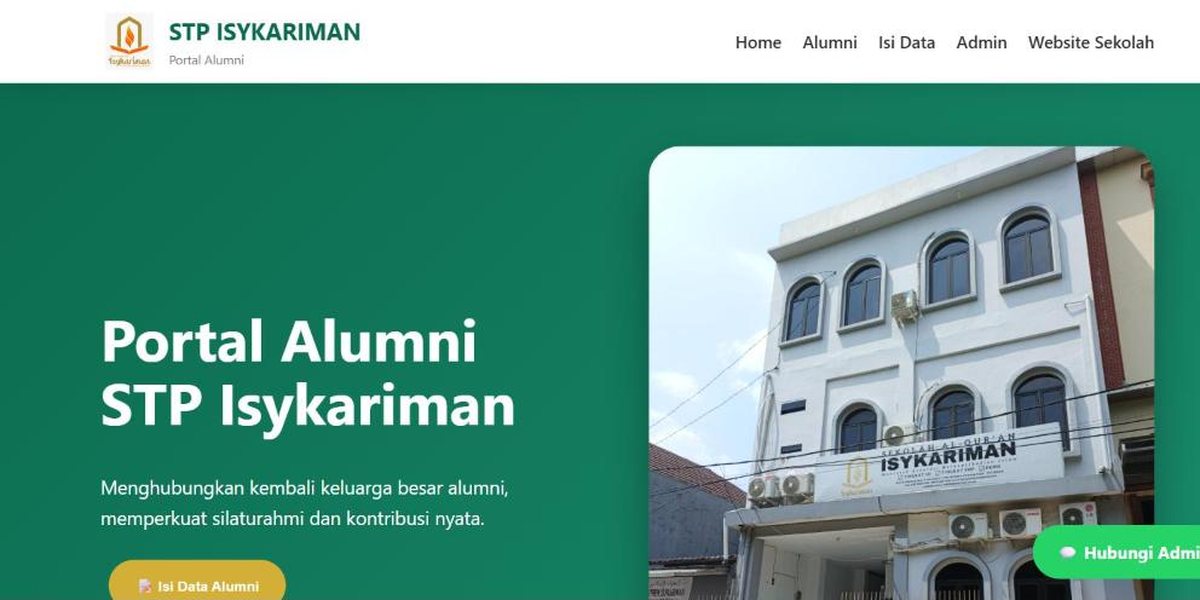 Pratinjau Portal Alumni STP Isykariman